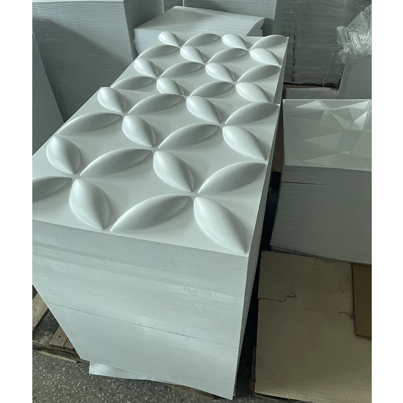 interior wall decoration 3d four pointed star acoustic wall panel pvc 50*50 white