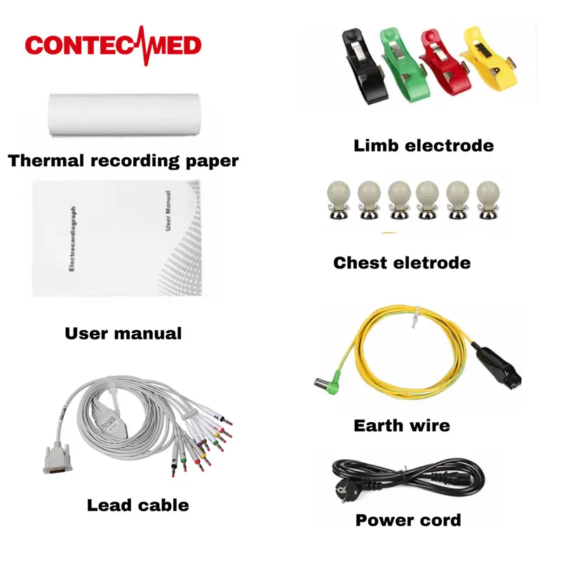 CONTEC монитор ЭКГ E6 6-канальный машина electrotelegraph флеш-накопитель USB сенсорный 12 EKG программное обеспечения для подключения к компьютеру