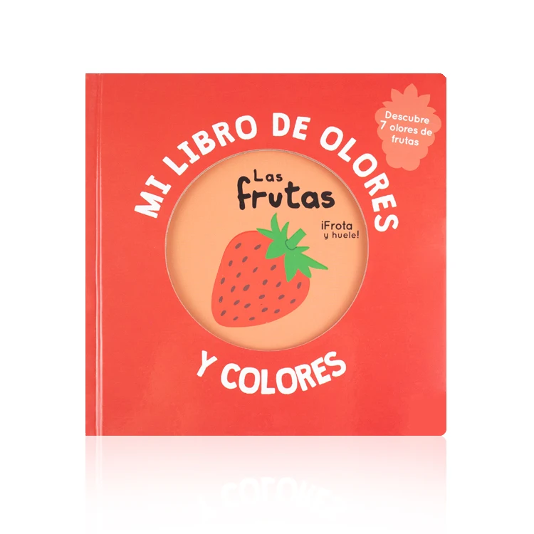 Wholesale children book kids custom smell board book children Touching Smelling Feeling Practice Board book