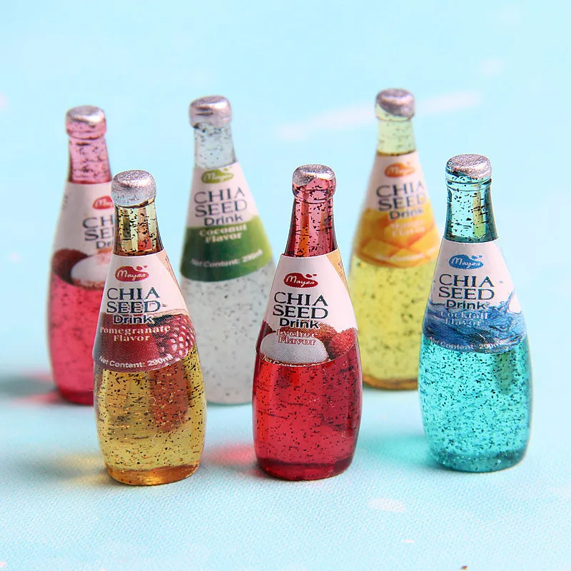 Бесплатная доставка высококачественные полимерные ремесла миниатюрная цветная бутылка для фруктового сока чехол сотового телефона аксессуары кавайные принадлежности рукоделия