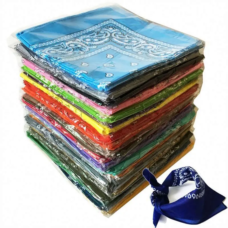 Customized Design Your Own Logo Printing Square Scarf Custom Bandana Polyester Bandana