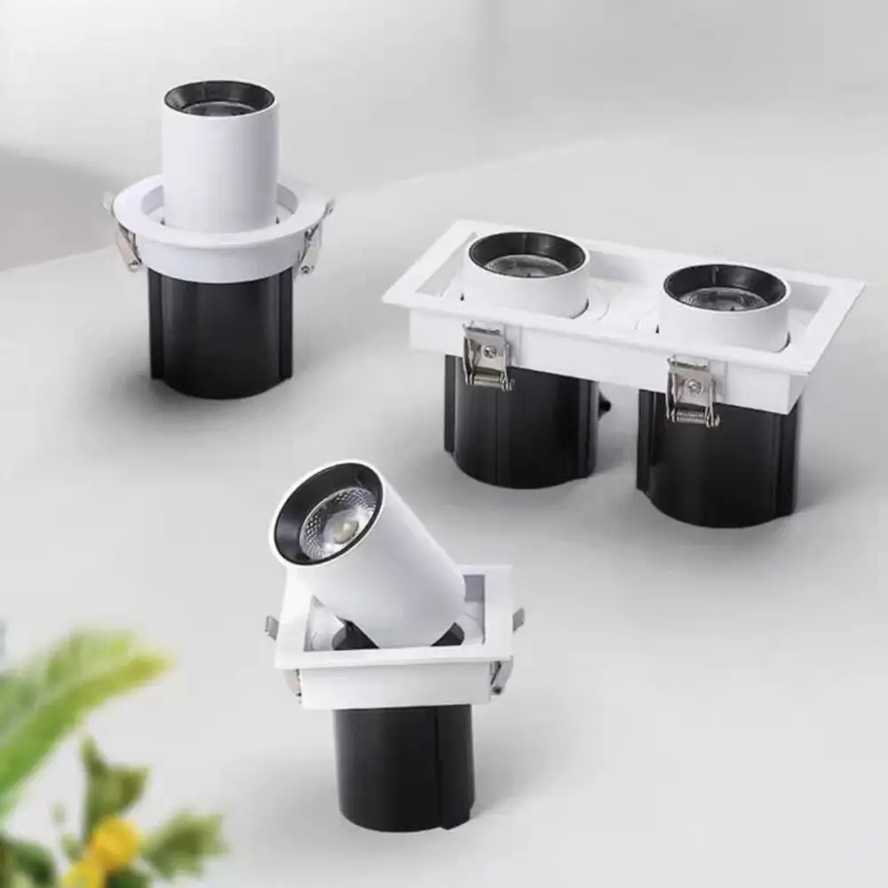 ZYL High end LED directional lights ceiling embedded stretch spotlights commercial and household clothing store lighting