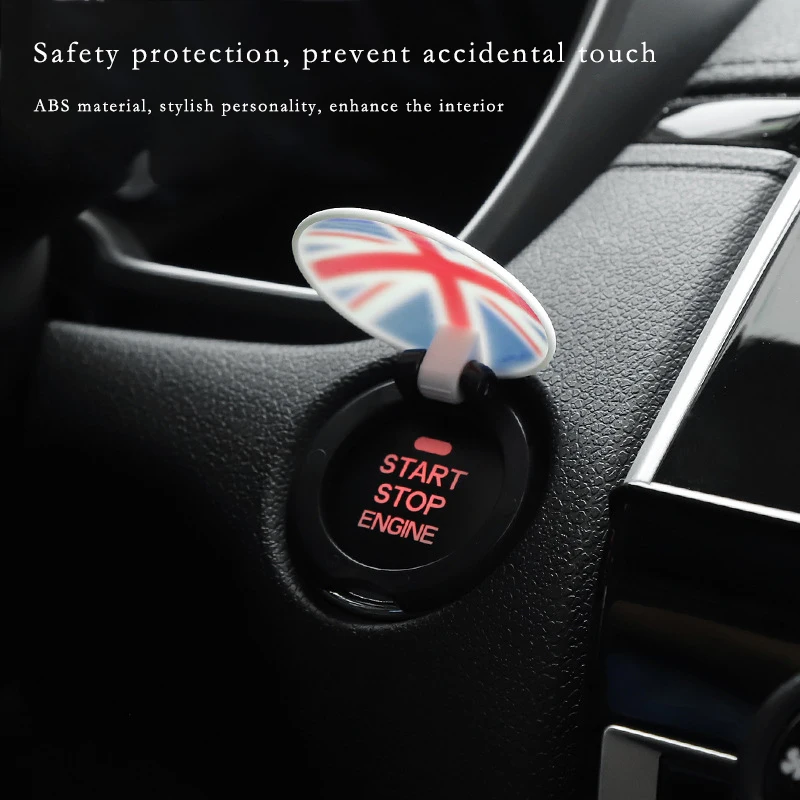 Fashionable Rice Flag Car Start Button Cover ABS Custom Car Push Start Button Cover