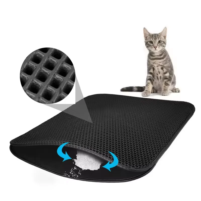 Wholesale Waterproof Cat Litter Mat Double Layer EVA Anti-slip Cat Litter Trapping Mat