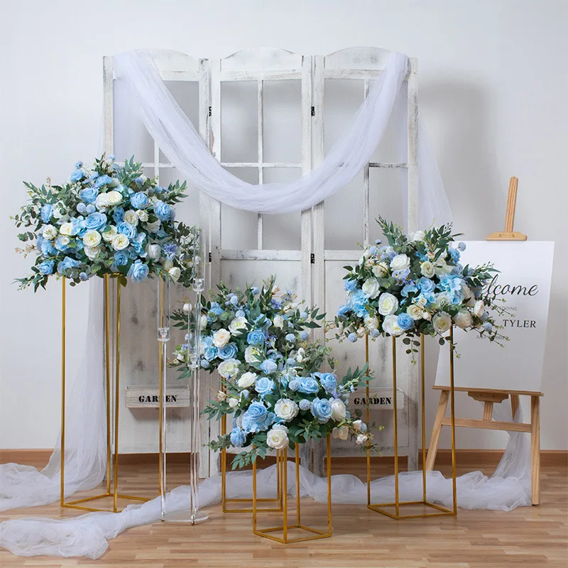 Artificial flower Ball Road Guide Flower Ball Centerpieces Stage Guides Flower for Wedding Table Decorations
