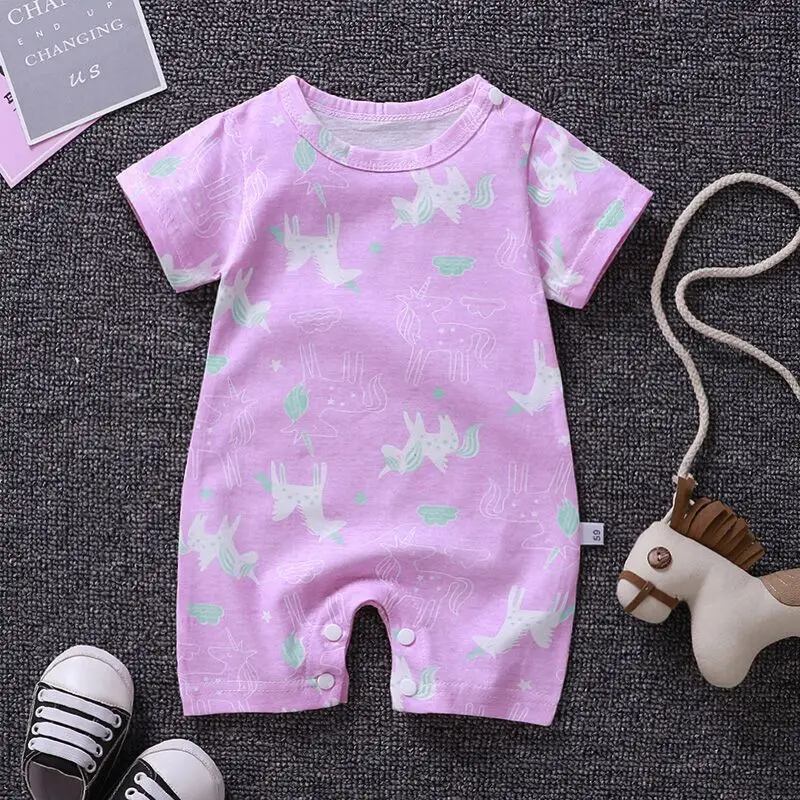  Short-sleeved baby rompers newborn