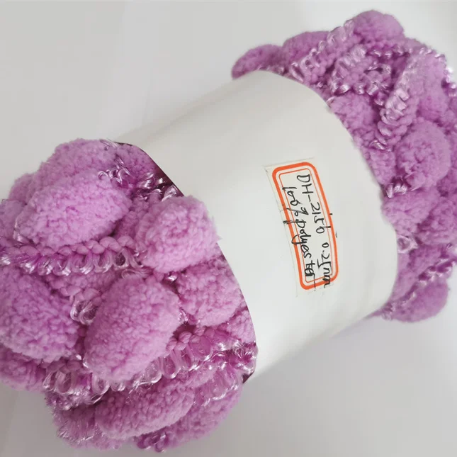 Большой помпон из полиэстера с петлей для ручного вязания