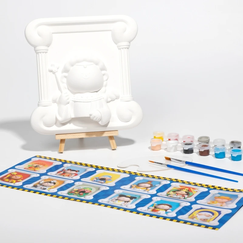 new plaster crafts painting kids drawing toy 2024,figures model doll diy 3d coloring handmade arts education toy kit,child gift