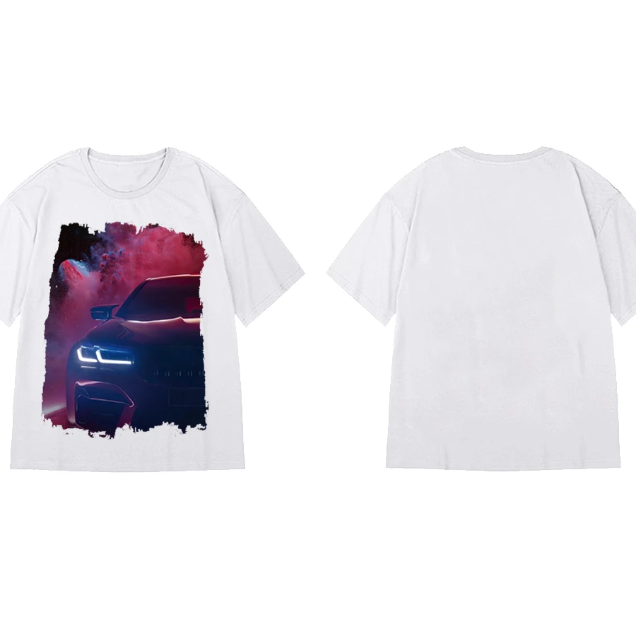 Custom Printed Pictures Car T shirts Men Printing Logo Cotton 240 Gsm Casual Quantity Silk T Shirt Unisex
