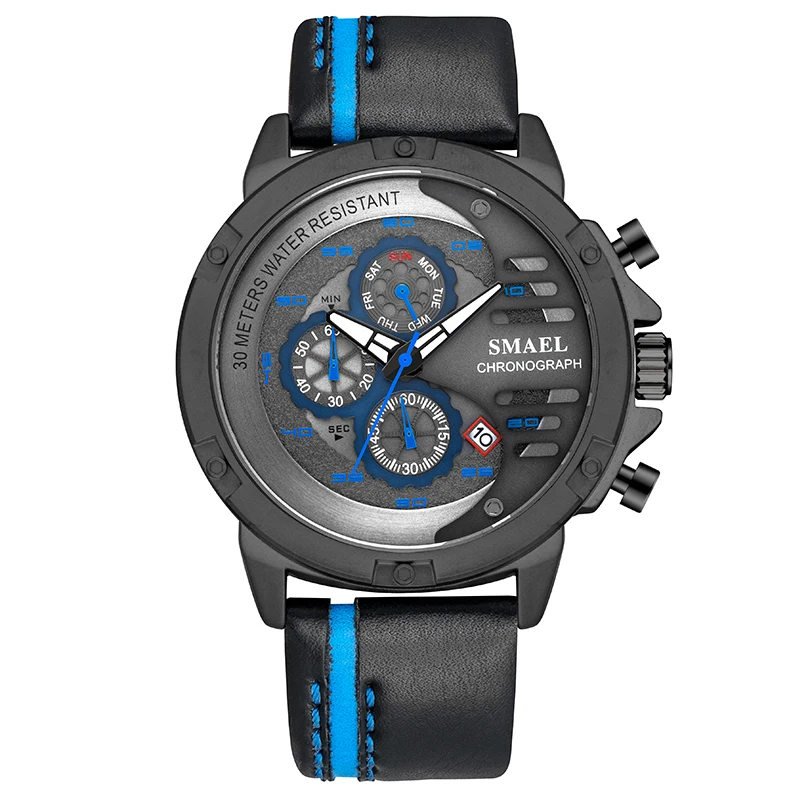 SMAEL 9060 custom logo 30M waterproof classic vintage alloy analog wrist hand watch men boys online shopping