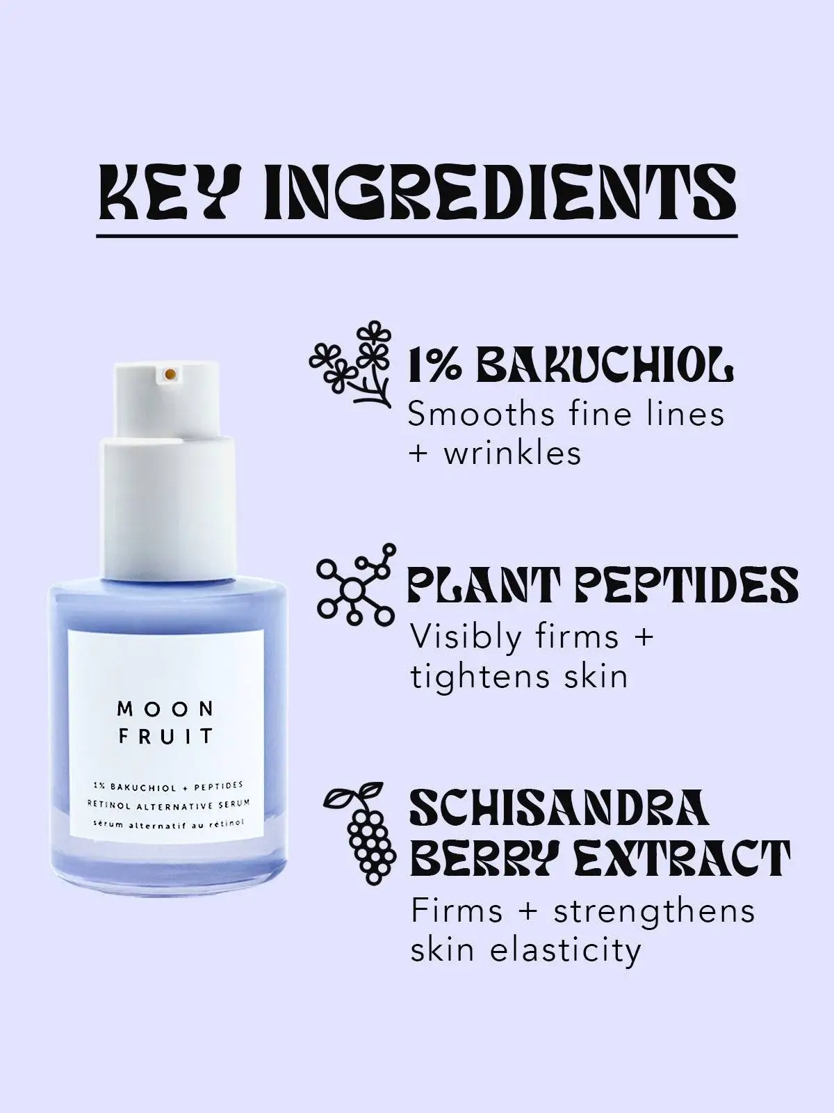 Private Label Clear & Calming Face Serum 1% Bakuchiol + Peptides Retinol Alternative Serum Elasticity Retinol & Vitamin C