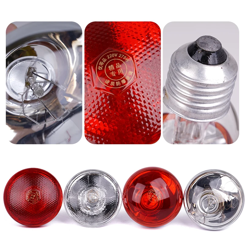 Energy Efficient Poultry Piglets Farm Infrared Thicken Heating Lamp Waterproof Livestock Breeding Pet Brooder Hatch Halogen Lamp