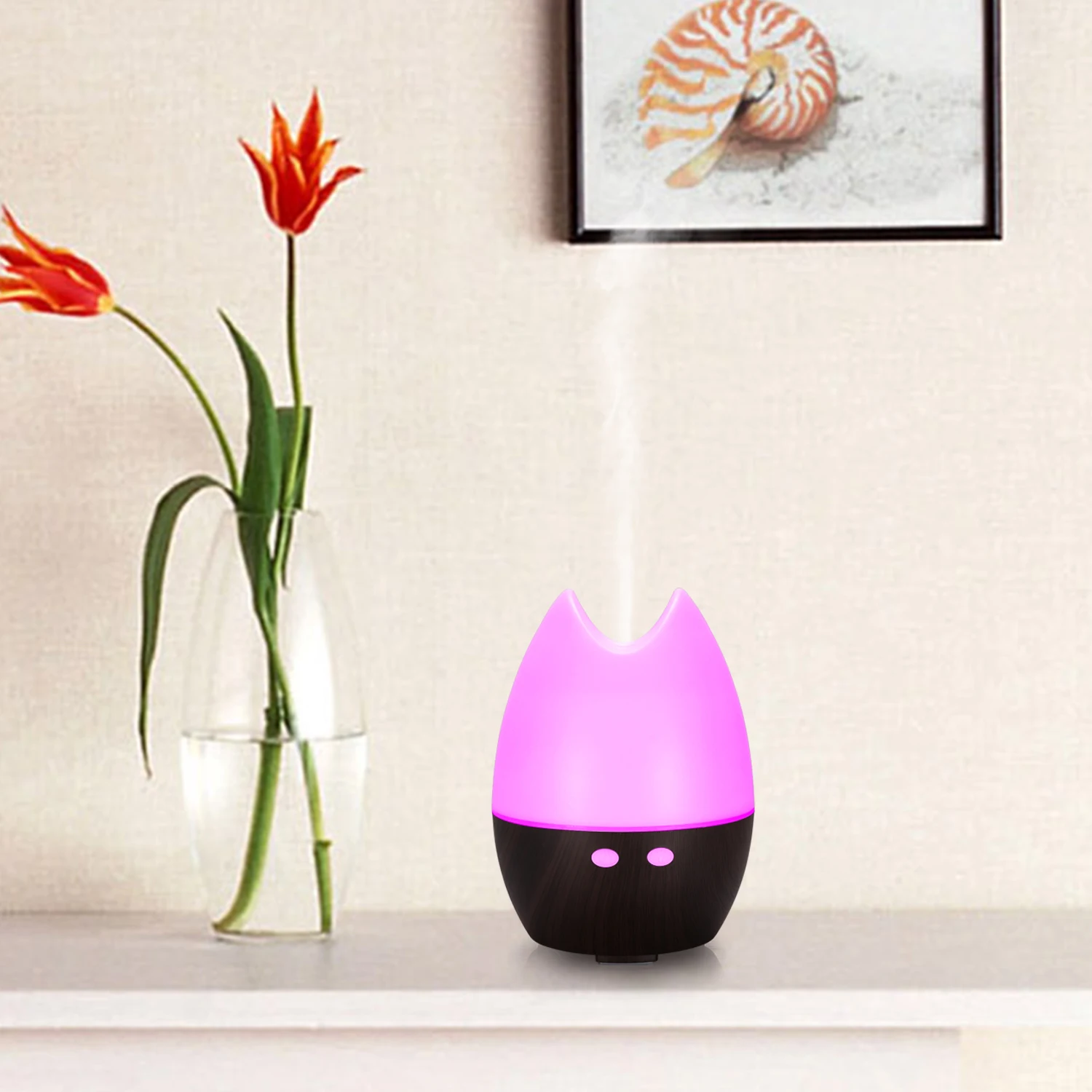 Wholesale Shark mouth Design Ultrasonic Essential Oils  Cool Mist Humidifier Aromatherapy Diffuser