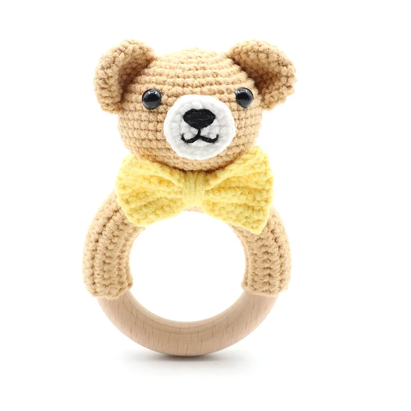 Качественные деревянные кольца-прорезыватели из бука, детские игрушки-погремушки