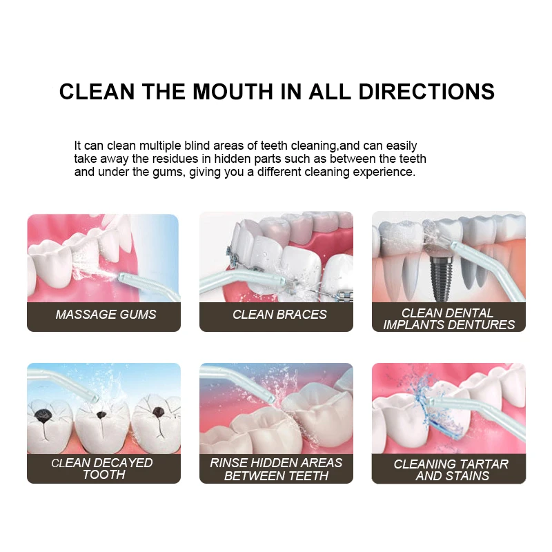  Drop shipping 2021 Portable Teeth Cleaning Device Ipx7 Cordless Water Flosser Oral