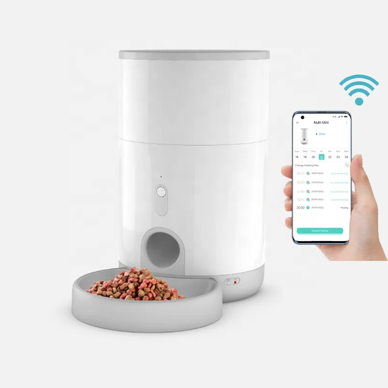 Бесплатный образец, оптовая продажа, автоматический таймер, Wi-Fi, дозатор еды для собак и кошек, Умная автоматическая кормушка для домашних животных