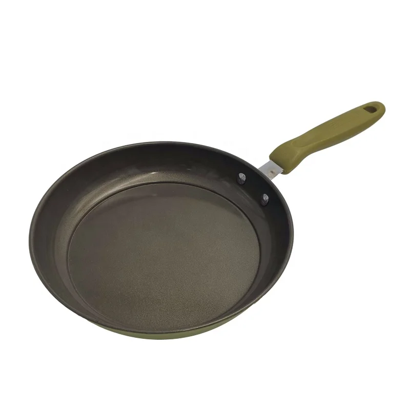 Hot sale Home Kitchen Cooking cookware pan 30cm fine iron green non-stick frying pan