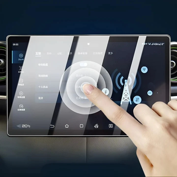 Hot Selling Car Navigation Touch Screen Protective Film Tempered Glass  Fit For BYD Seal Anti Scratch Screen Protector