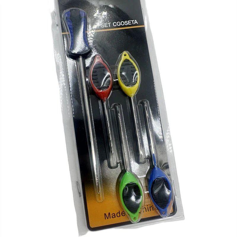 Carp Fishing Accessories Boilie Needle Set Kit Tool Stainless Baiting Drill Stix Stringer Needle Fine/Heavy Gated Needle