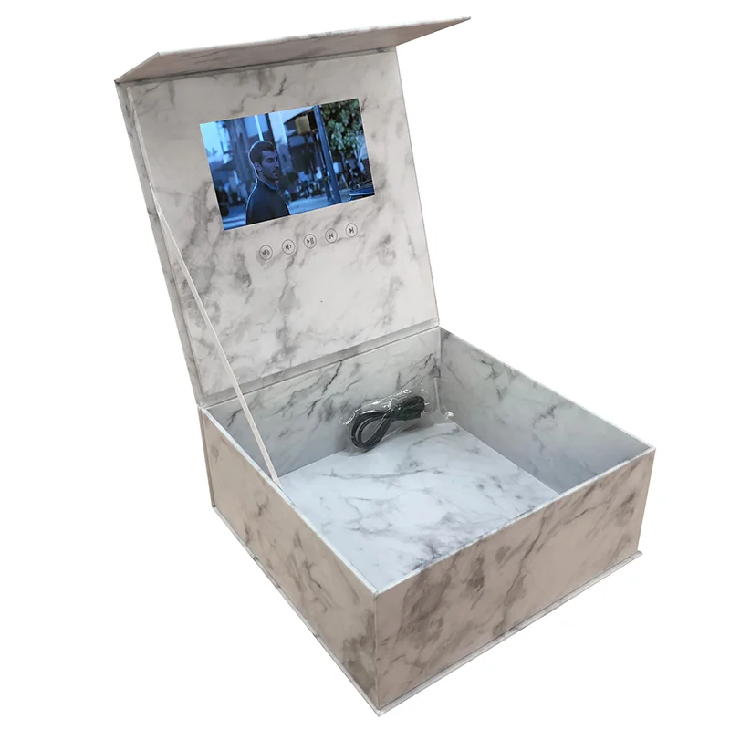 Upload Your Video Auto-Play Flower Box Set With 7 inch Lcd Screen Packaging Box