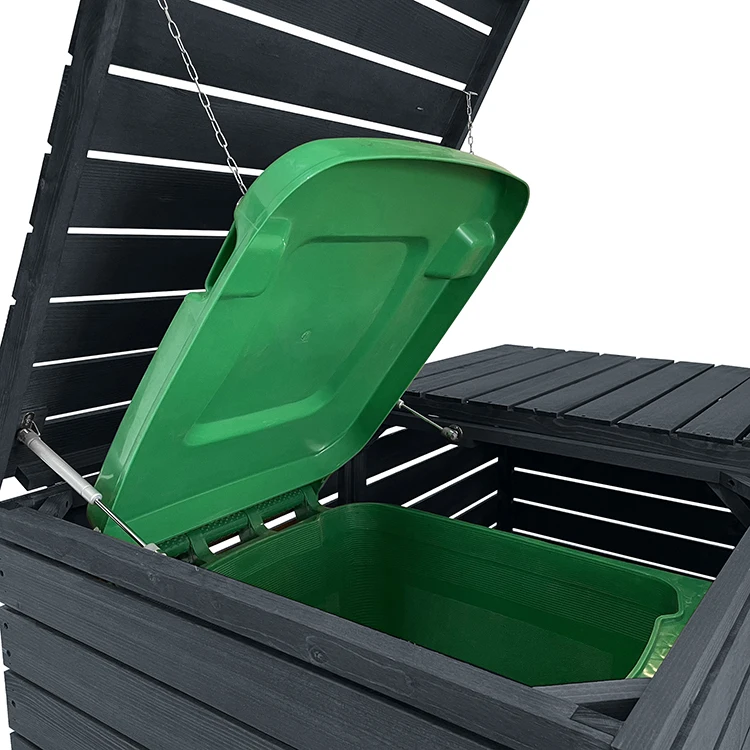 New design garden sets outdoor furniture patio storage bins garbage bin shed with lid