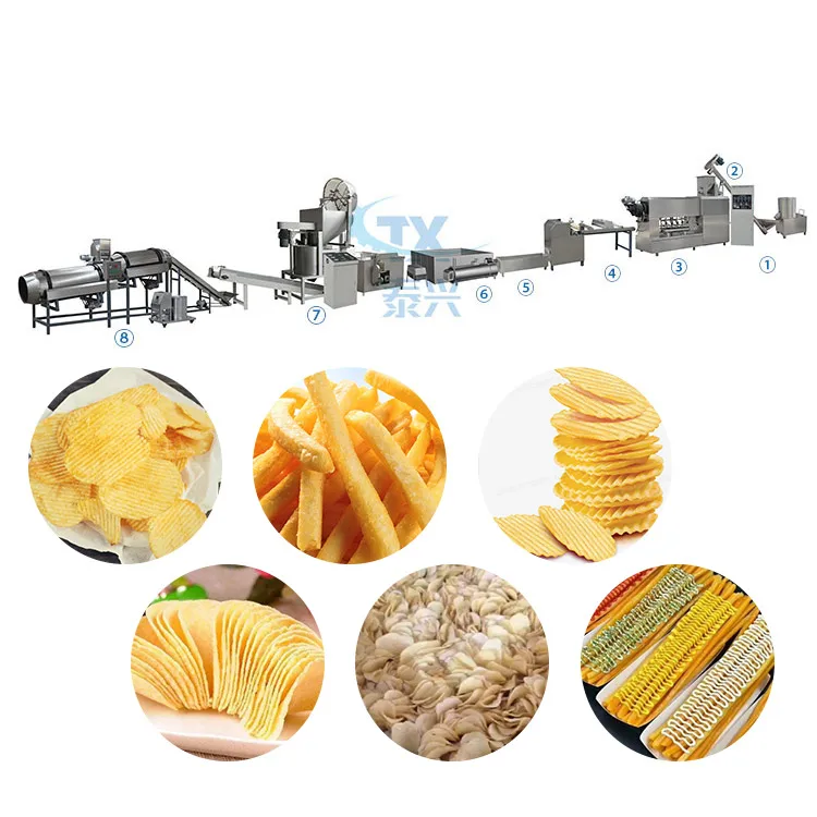Small business potatoes chip making machine automatic production line