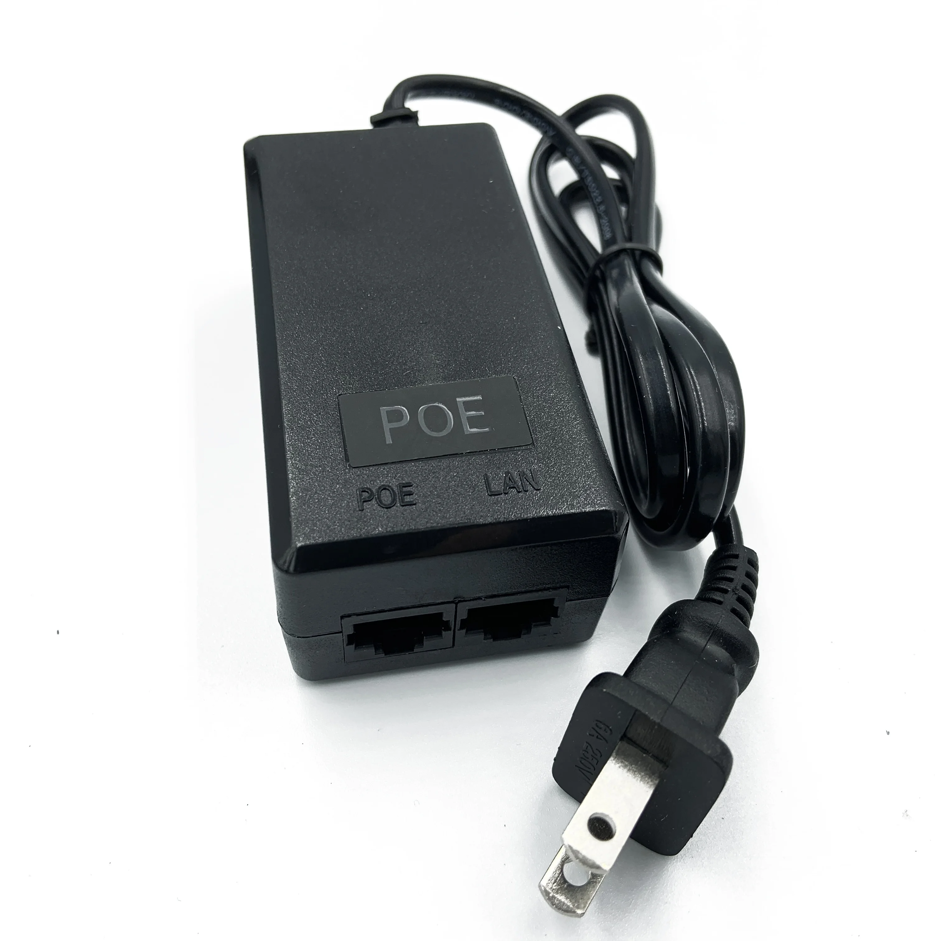 Ac100-240v To Dc 48V Desktop Powerline PoE Injector Adapter With Gigabit Ethernet