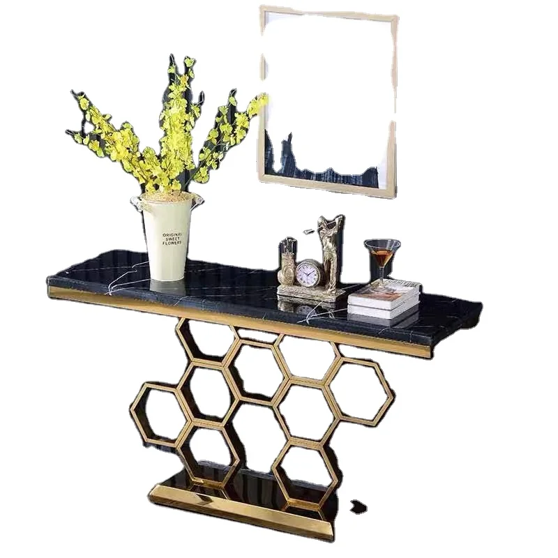 2021 современный роскошный входной стол с зеркальной консолью, тонкий входной стол