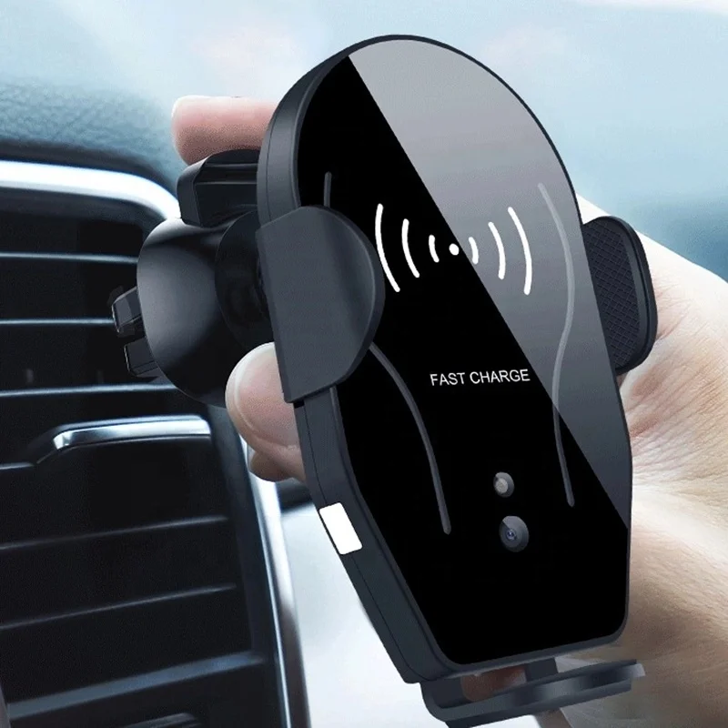 
2019 Amazon Hot Sale Automatic Clamping Gravity Sensor Air Vent Phone Holder, Qi Fast Charging Phone Holder 