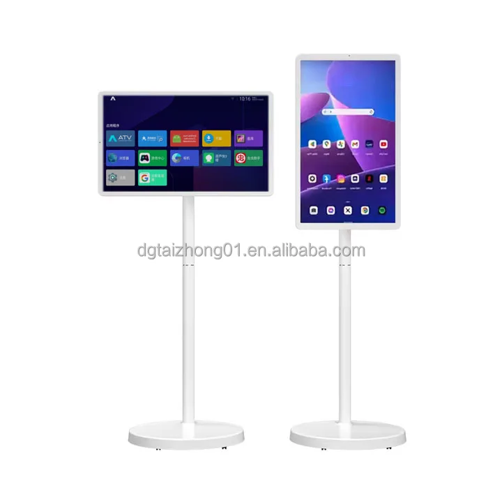 Interactive 32 Inch Stand Smart Display Touch Screen Game Monitor Movable Follow By Me Tv 21.5 Inch Digital Signage Poster