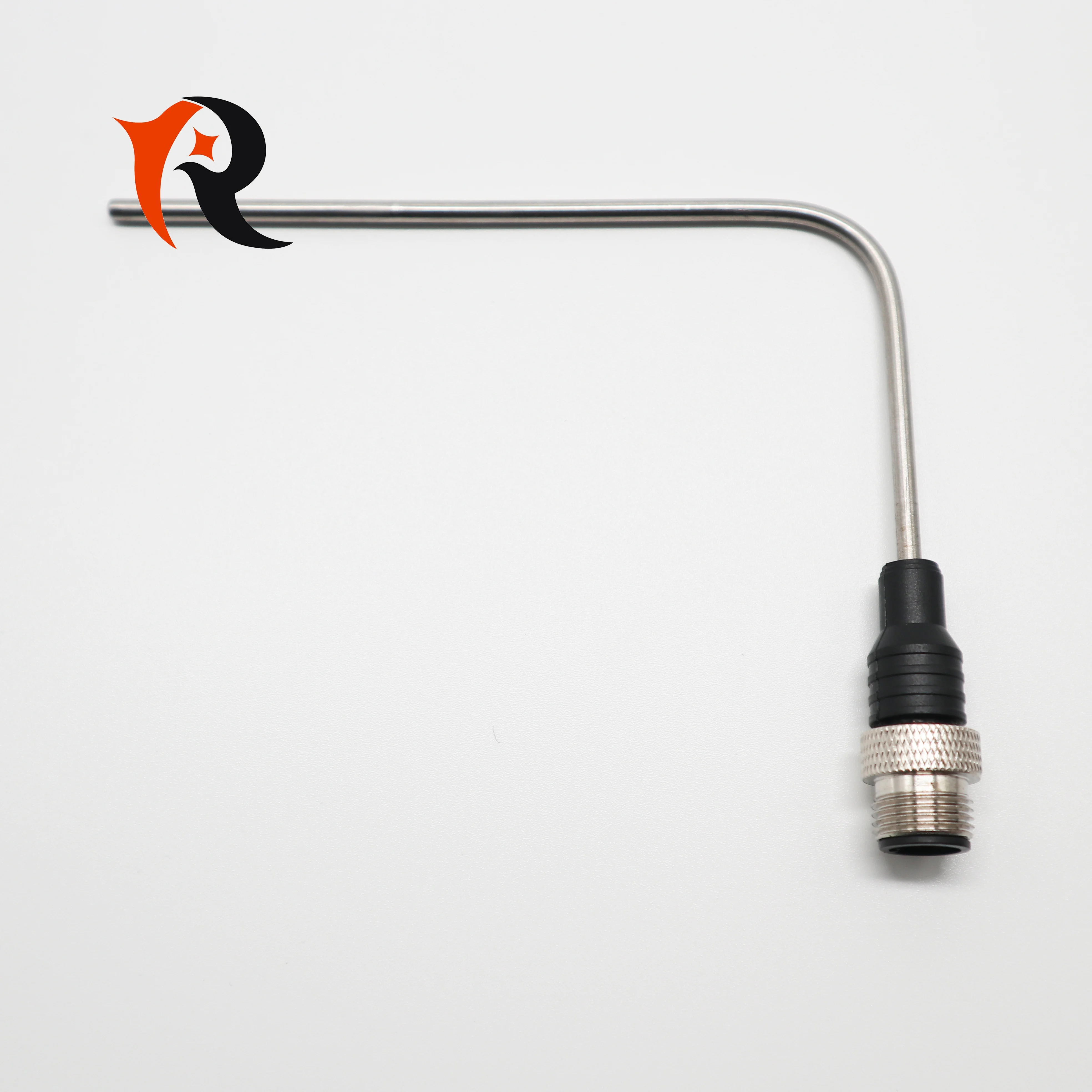 L shape PT100 sensor 3*150mm temperature sensor with M12 connector