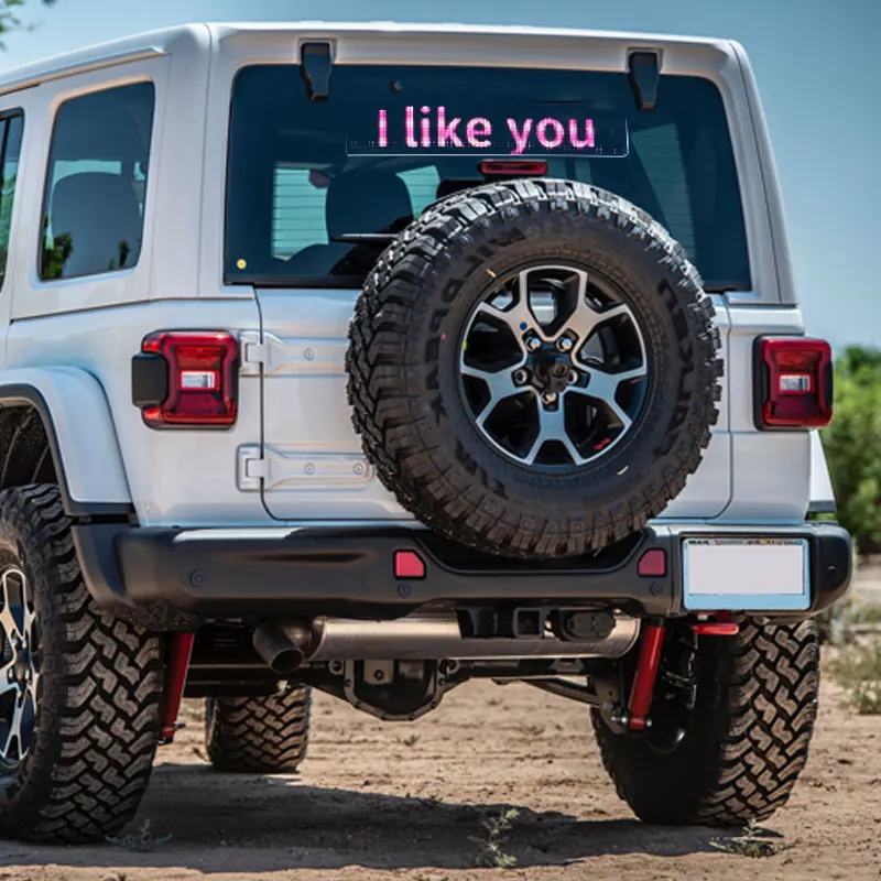 Portable LED APP Programmable LED Message Screen Car Rear Window Interactive Outdoor Capacitive Led Car Display Rgb