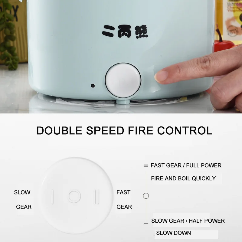 Round Electric Lunch Box Cook Rice And Heat Food Rice Cooker Lunch Box With Stainless Steel Container Hot For Hot Food
