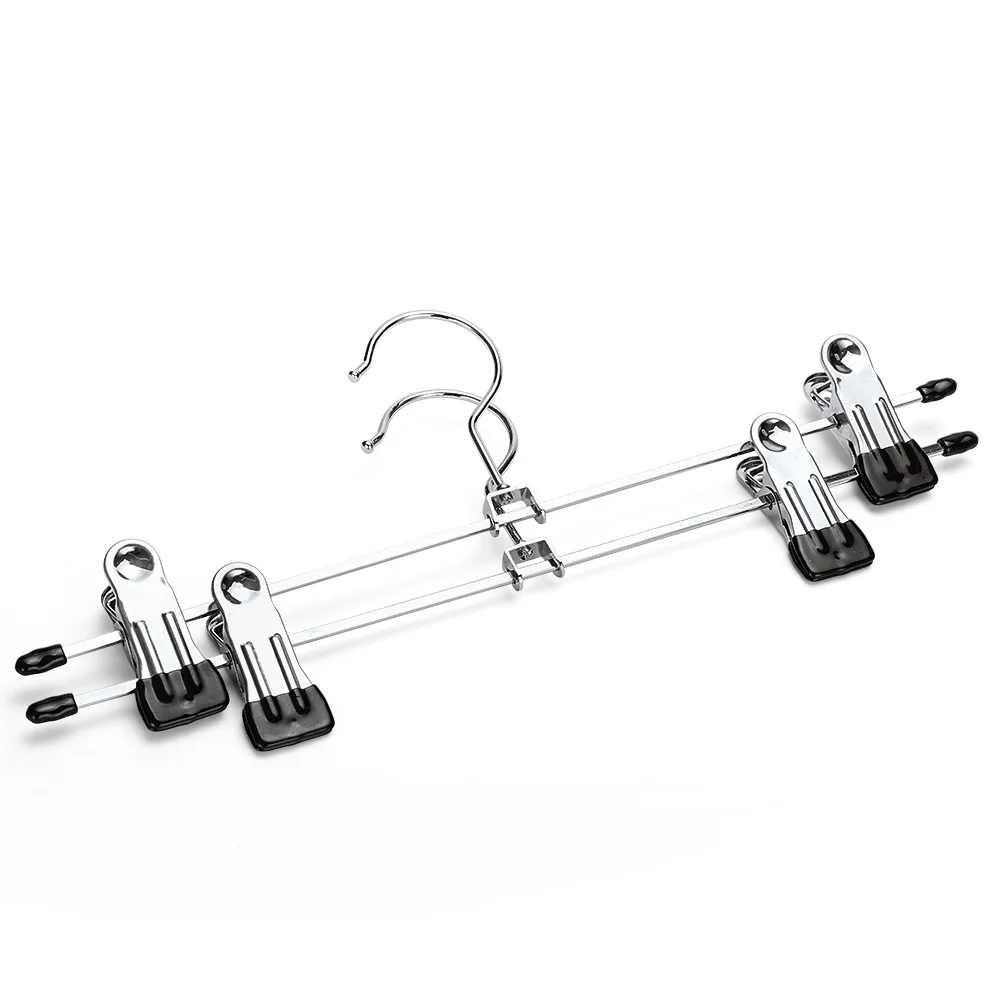 Wholesale Adjustable Pants Skirts Trousers Metal Wire Hanger with Clips