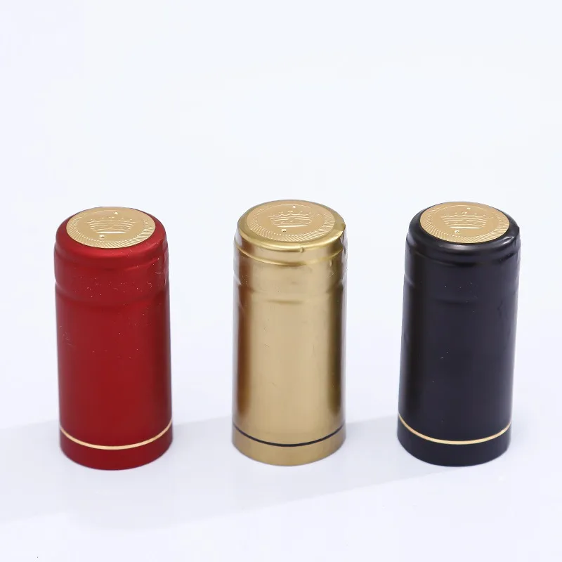 Wholesale Custom Color 30*60mm Pvc Heat Shrink Caps 30mm Liquor Vodka Whiskey Bottle Capsules