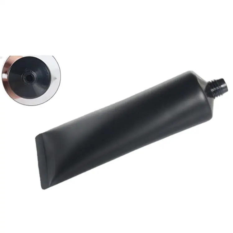 OEM Empty Matte Black Soft Tubes Refillable Plastic Lotion Squeeze Cosmetic Packaging Cream Tube Flip Lids Container
