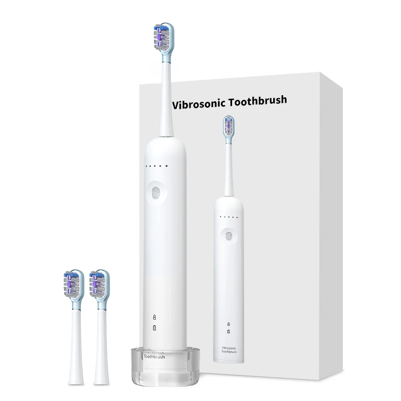 Vibrosonic Toothbrush Wave Sweeping Wireless Rechargeable Ultrasonic Electric Toothbrush Adults Sonic Toothbrush Pressure Sensor