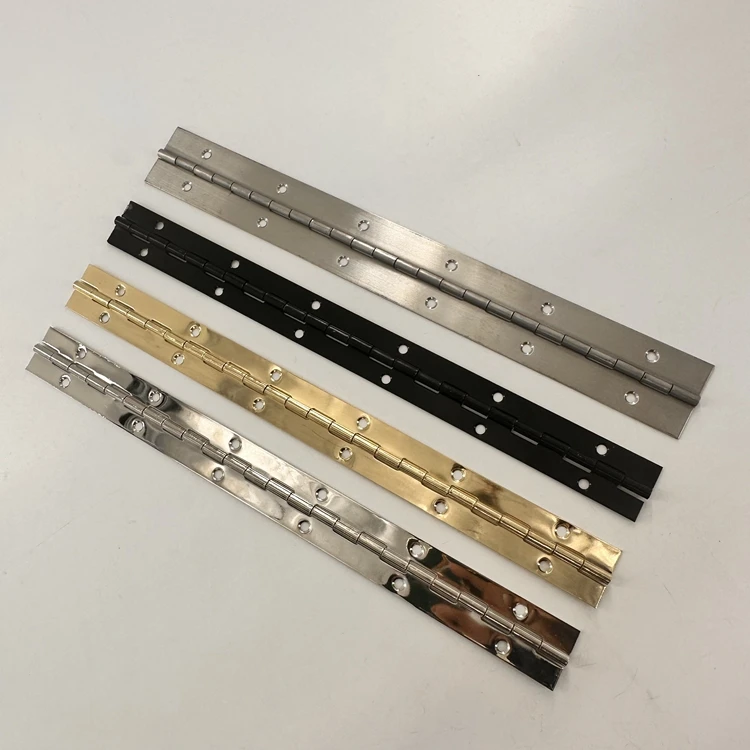 Customized Metal Long Hinge Iron Continuous Long Piano Hinge for Cabinet Wooden Box
