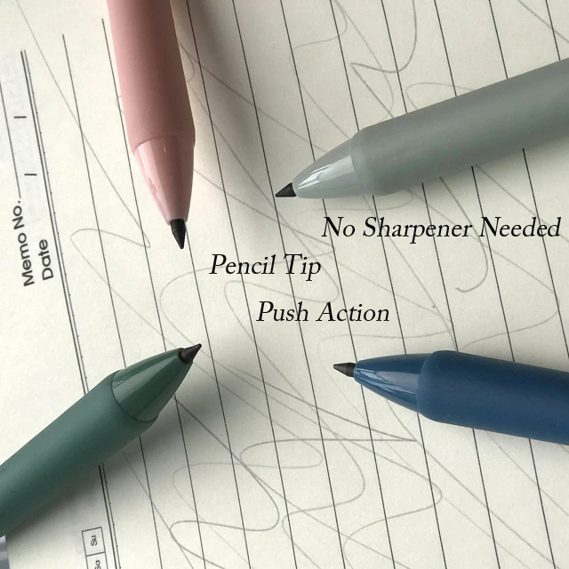 2024 Most Popular Retractable Inkless Endless Eternal Pencil  Alloy Replaceable Metal Tip Pencil