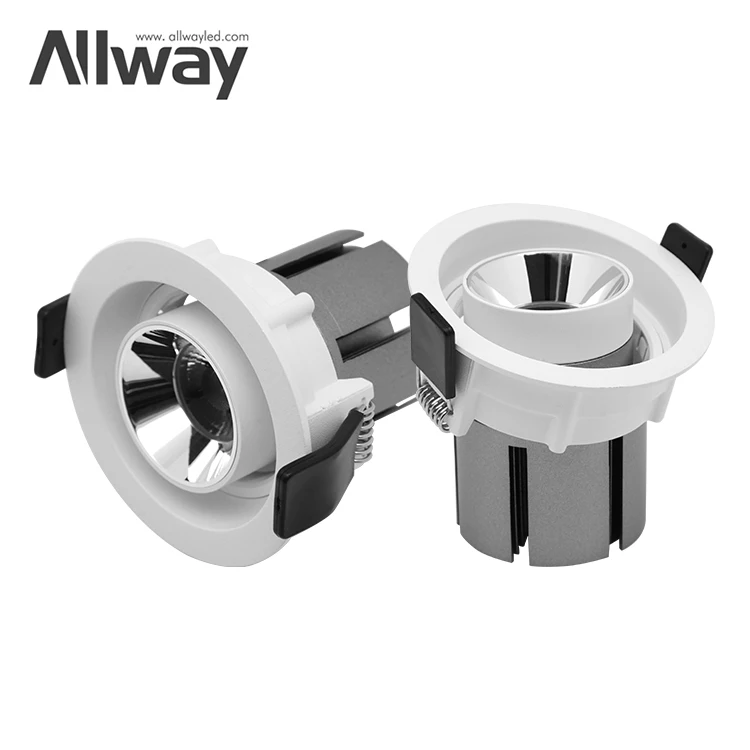 Aluminum Indoor Home Gallery Office Museum Recessed Down Ceiling Lamp 12Watt LED Grille Light