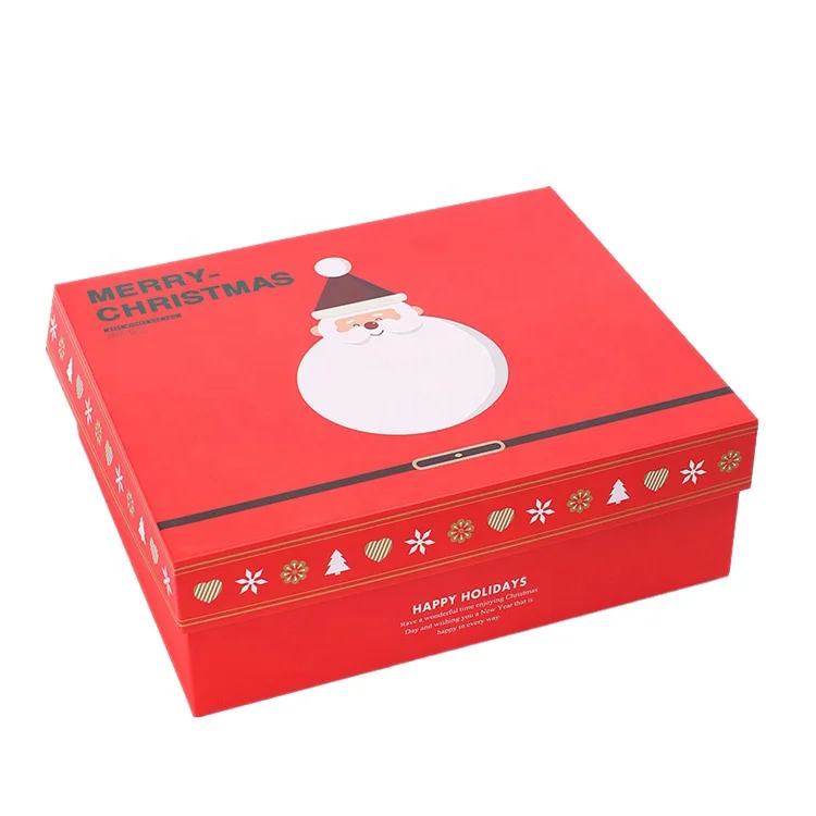 Festival candy box Christmas red empty candy box Food packaging lollipop retail paper display box