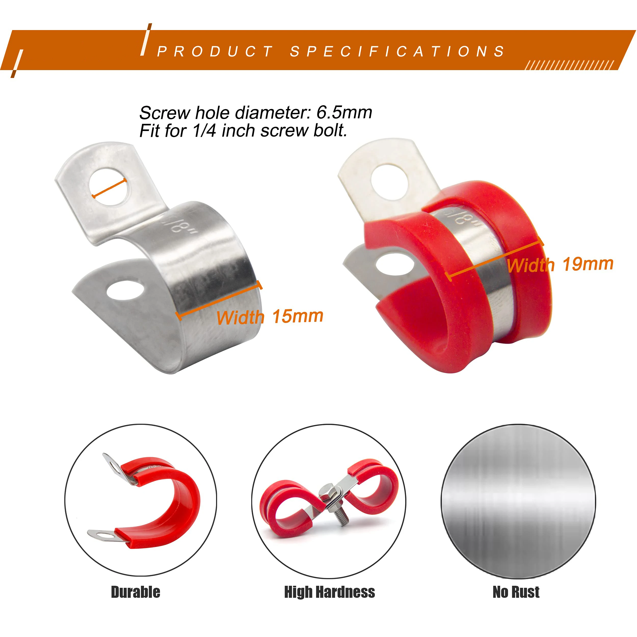 Galvanized Iron Rubber Lined P Style Clips Fist Clamping Heavy Duty EPDM R Clip P R Type With Rubber Pipe Hose Hanging Clamps