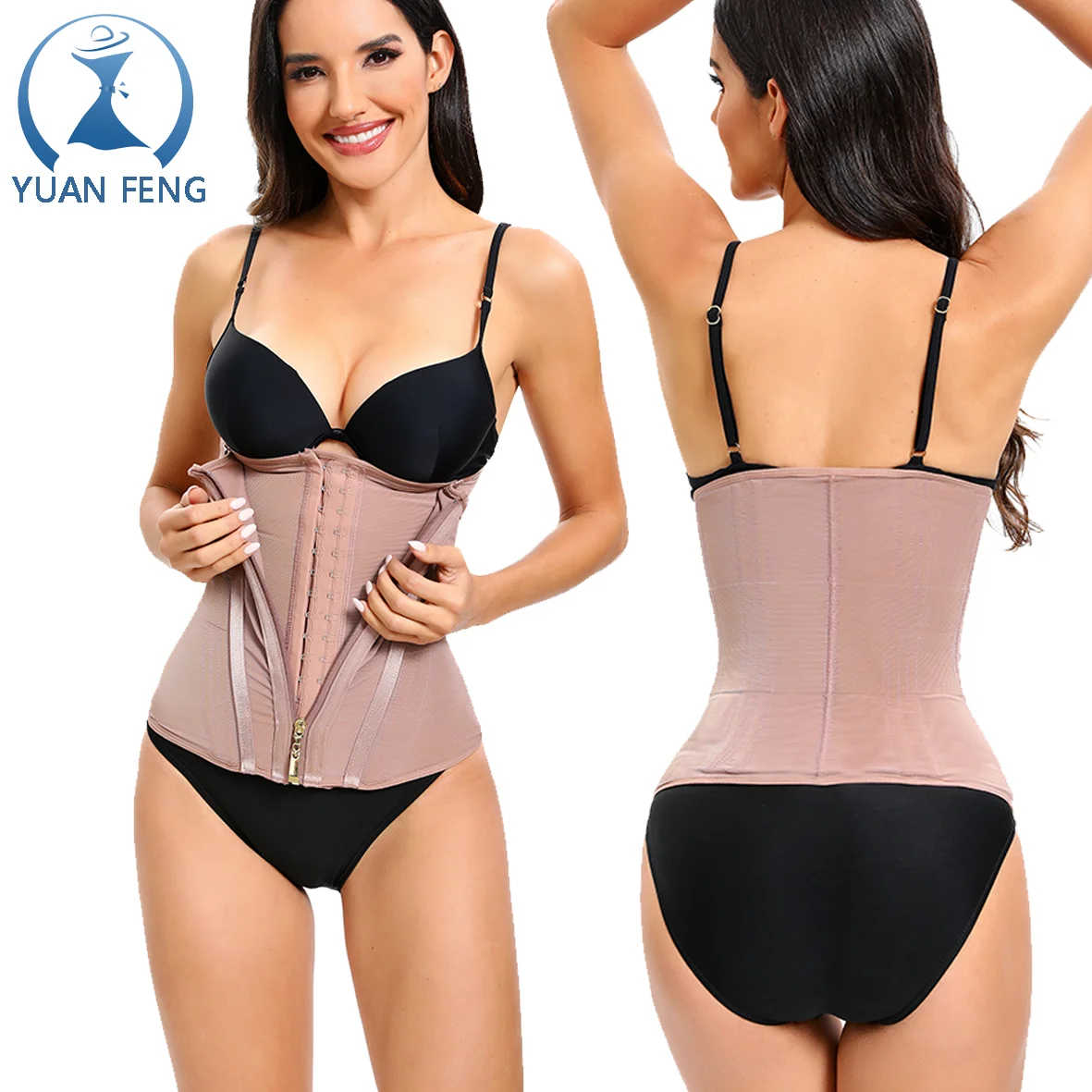 YUANFENG Fajas Shaper New Arrival PINK Breathable Fashion High Compression Fajas Waist Trainer  Shaper Tummy Control Corset