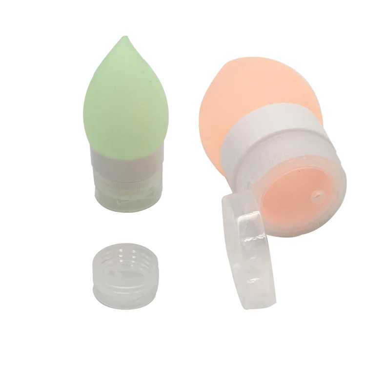 Customizable refillable silicone travel bottles soft touch cosmetic bottle