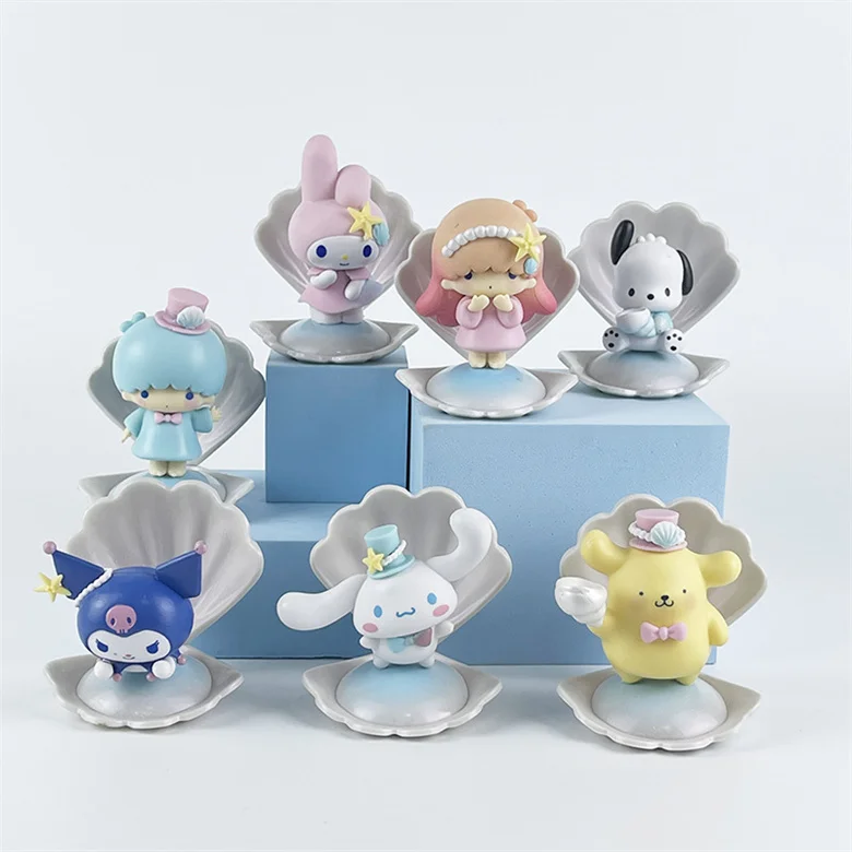 MB1 Japan Anime My Melody Action Figure Toy Home Table Cartoon Kuromi Cake Car Decor Figures