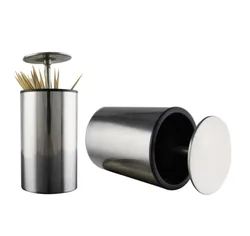 Stainless Steel Automatic Press Toothpick Holder