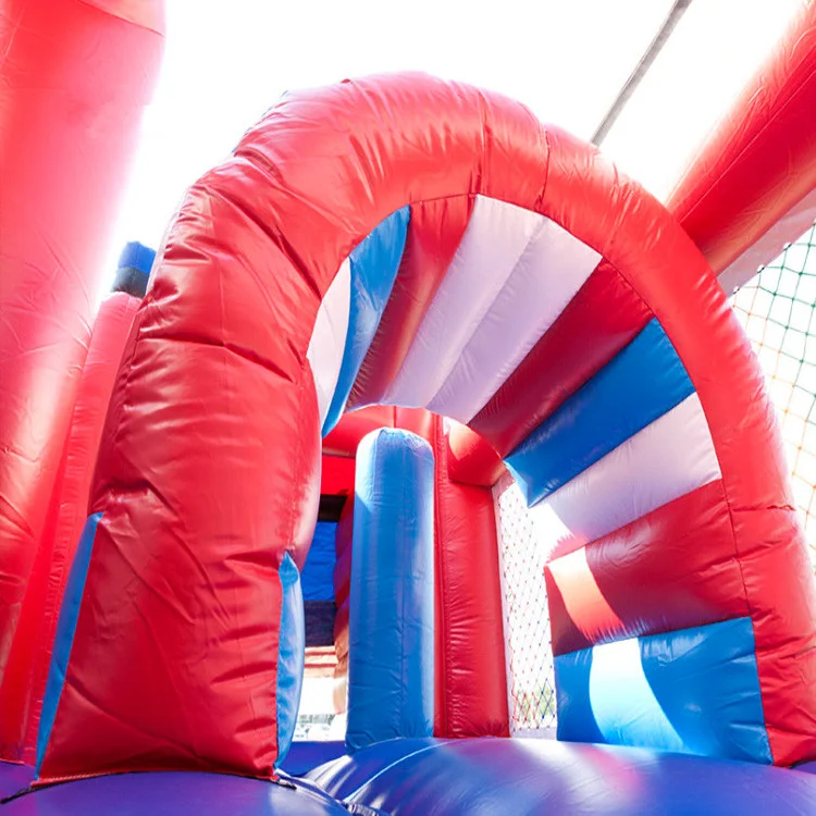 Commercial grade full printing inflatable fire truck bounce house inflatable fire truck castle