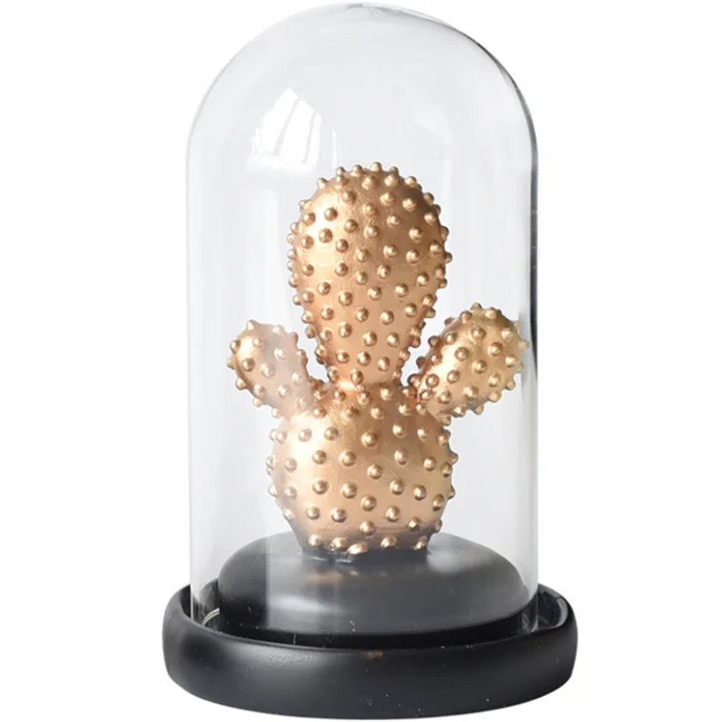 Tabletop Centerpiece Cloche Bell dome Display Black MDF Base Decorative Clear Glass Dome