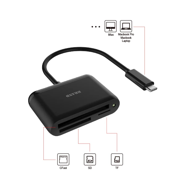  Специальный счетчик карт памяти красный цвет интерфейс Pcmcia