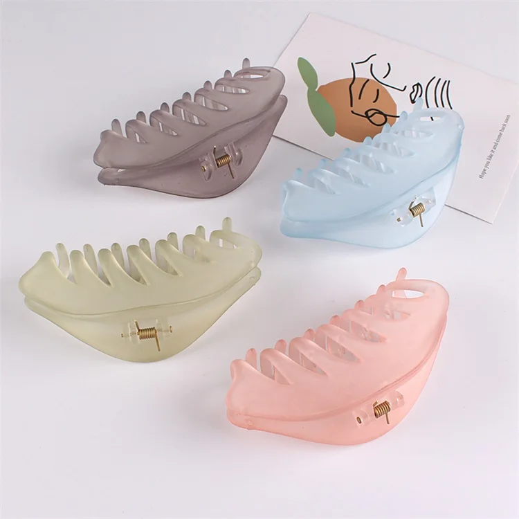 Заколки для волос с акриловыми бабочками, японский и корейский зажим, цветные полукруглые большие матовые украшения, аксессуары, женские зажимы для волос